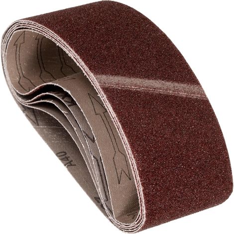 5 Pcs Bandes Abrasives 76mm x 533mm 40 Grits Pour Ponceuse A Bande (1/5)