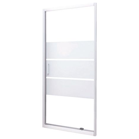 ONDEE ZEN - Porte de douche MISSI - Pivotante - Finition Blanc - 90x185cm (1/5)