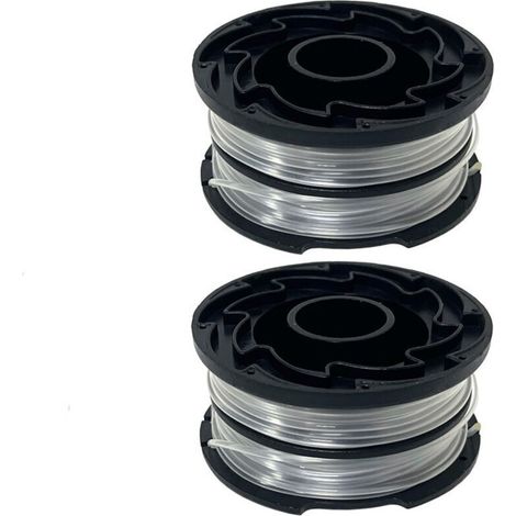 Set aus zwei Doppelfaden-Ersatzspulen, DF-065 und DF-065-BKP 90517175, kompatibel mit Black and Decker GH710 GH700 GH750 Rasentrimmern.
