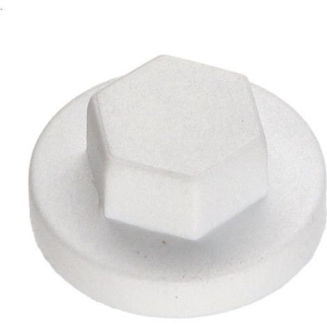 CAP Polyéthylène Vis Diamètre 6.3 Surplat 10 RAL9010 blanc pur