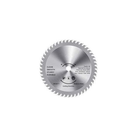 Lame de scie circulaire TCT - 115 mm - Coupe-bois - Acier allié - 48 dents - Scie prête à l'emploi - Pour le travail du bois - Coupe lisse - 32 mm - Mandrin (1/4)