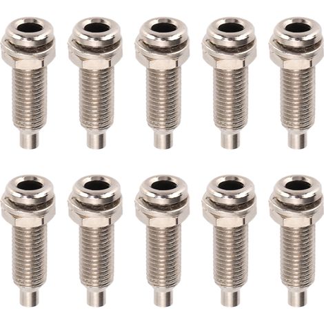 10 connecteurs banane 4mm laiton nickelé écrou M6 bornier panneau pour équipements électroniques industriels (1/5)