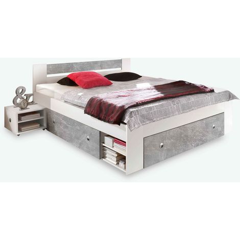 Stefan  Legno laminato - Bianco / grigio (1/3)