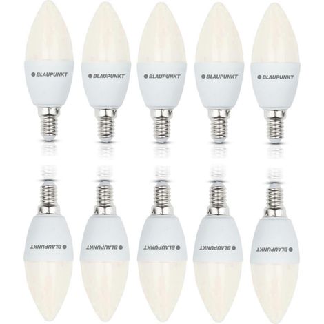 Ampoule LED E14 – Bougie – Éclairages pour Pièces – 6.8W – Remplacement de 50W – Dépolie – Blanc Chaud 2700K – 640 lumens – Lampe Économe en Énergie et en Coûts – Lot de 10 (1/5)