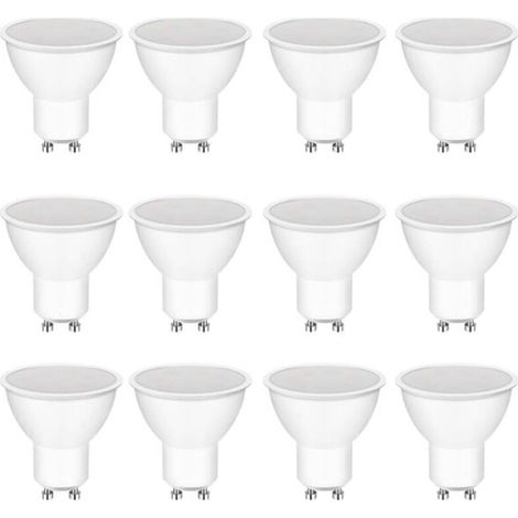 Lot de 12 ampoules LED GU10, équivalent 5 W, 3000 K, 400 lm, angle de diffusion 120°, 220-240 V CA, non dimmables, sans scintillement, économie d'énergie, lumière blanc chaud…-AquaForge (1/5)