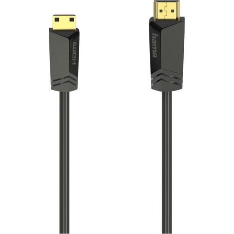 Hama Cavo HDMI M HDMI C mini M Hdmi High Speed with Ethernet 1 5 metri Ultra HD 4K connettori dorati (1/2)