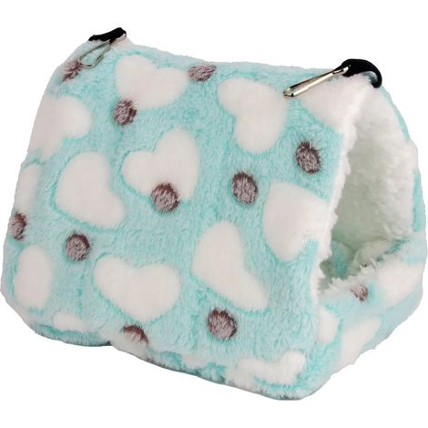Lit confortable et chaud pour hamster et cochon d'Inde, cachette en tissu peluche doux, nid douillet idéal pour petits animaux domestiques (1/5)