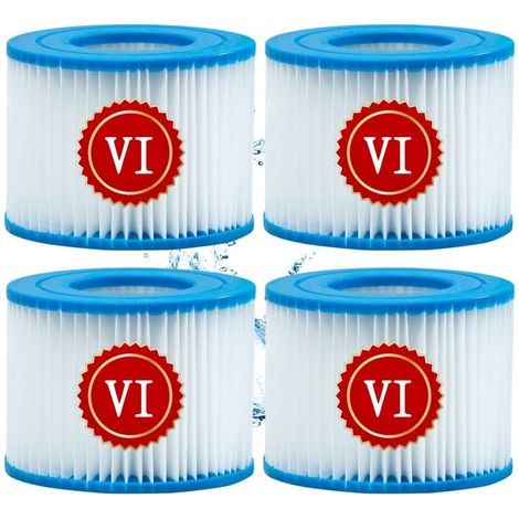 Cartucho de filtro de piscina tipo VI, para filtro de piscina Bestway tipo VI, tamaño 6-58323 para filtro de spa Bestway para Lay-Z-Spa Miami, Vegas, Monaco, para limpieza de filtro de spa, 4 piezas-C