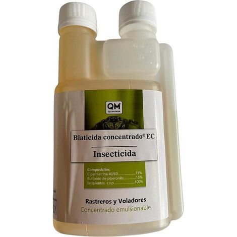 QM Blaticida Insecticida Concentrado Emulsionable, Uso Ganadero, 250 ml
