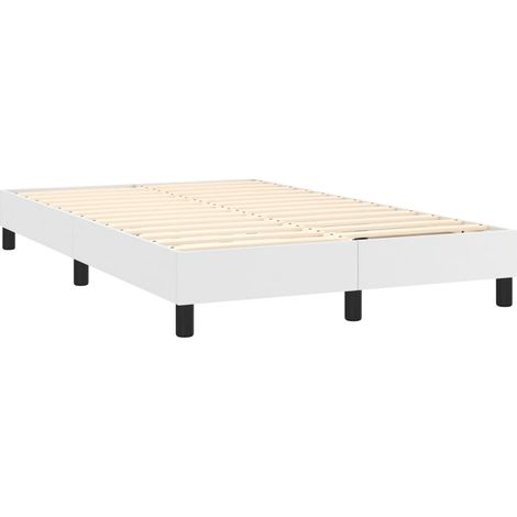 Somier de láminas sobre patas estructura de cama 120x200 cm sintético blanco TDL0207368