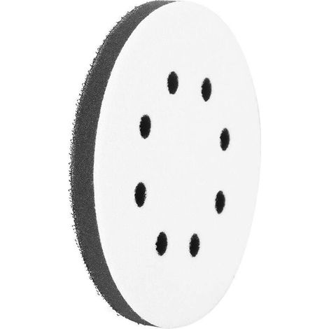 Sanding Interface, 125mm Diameter Soft Sponge Pad Interface Cushion Pad for Sanding Mat (8 Holes)