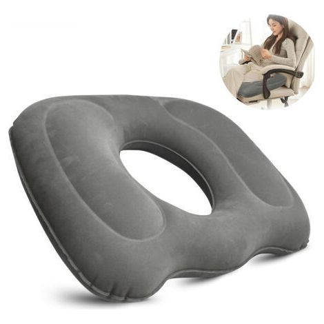 Tigrezy, 45x39cm Coussin de siège Gonflable pour hémorroïdes - Coussin d’Assise Orthopédique Rond avec Pompe, Soulage Les héamorroïdes, Le Coccyx ou Les douleurs postnatales (1/5)