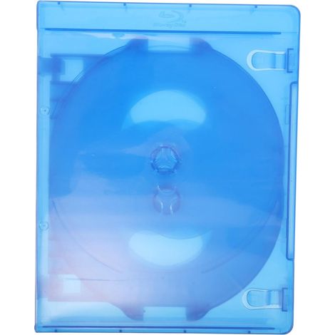Boîtier CD - Boîtiers CD vides pour 10 disques - Boîte de Rangement Transparente Bleue de 17 x 13,5 cm - Organiseur de Protection pour Albums de Jeux et Autres Supports multimédias (1/5)