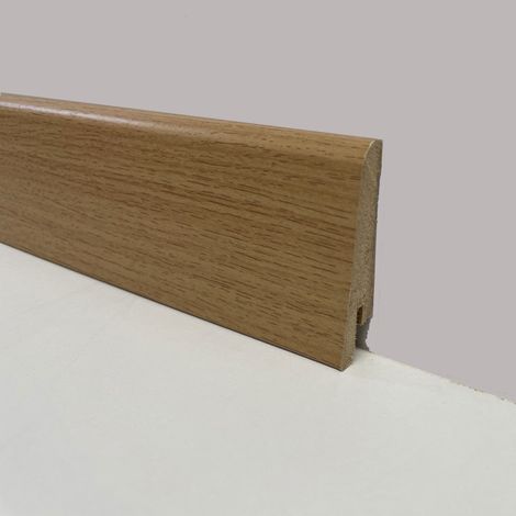 €1,69 - BATTISCOPA ZOCCOLINO in FIBRA DI LEGNO 60x15 Vari decori, Parquet, Laminati, SPC, LVT (prezzo al metro)-ROVERE GOLD