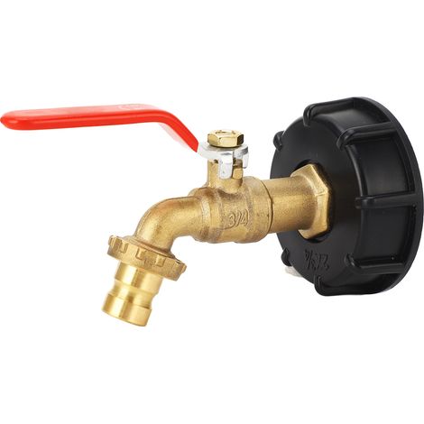 Raccord IBC 3/4 pouce en laiton, filetage mâle, adaptateur cuve 275-330 gallons, valve pour tuyau de jardin, raccord de réservoir d'eau (1/5)