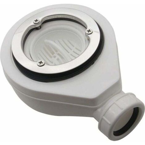 Bonde horizontale sans capot Ø90 pour receveurs de douche,de (1/5)