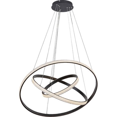 Lampadario LED 100W 3 anelli nero Ø80 Rabalux Grete (1/5)