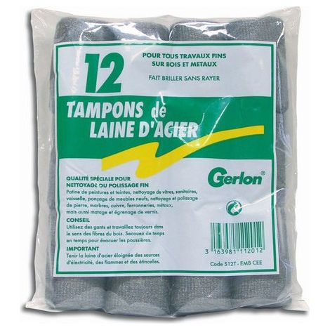 Stahldraht 12 Tampons Nr.0 S12t - Gerlon