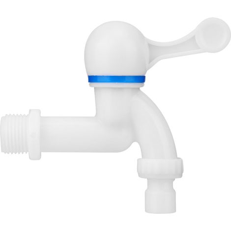 Robinet De Lavage G1-2" - En Abs Blanc Pour Machine À Laver Et Jardin - Débit Élevé - Lot De 1 (1/5)