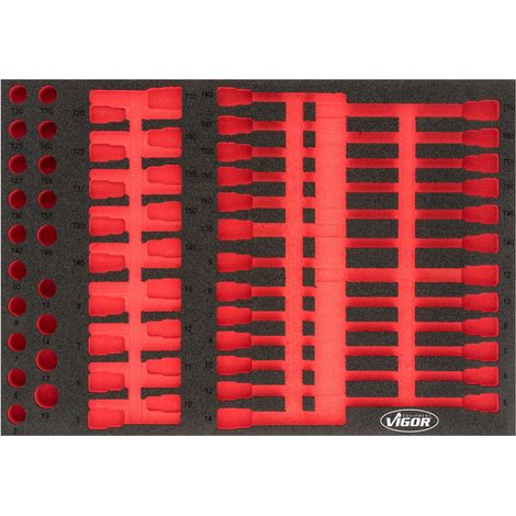 VIGOR Insert en mousse souple, vide V4726