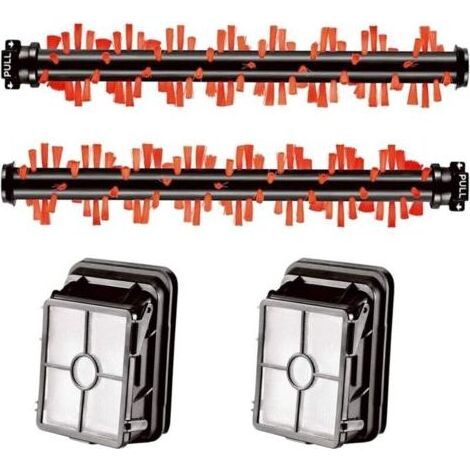 Rouleau à tapis 1785, 1866, 1868, 1926, 1934 et filtre, compatible avec Bissell CrossWave. Équivalent aux pièces 1608017 et 160-8017 (lot de 4). (1/3)