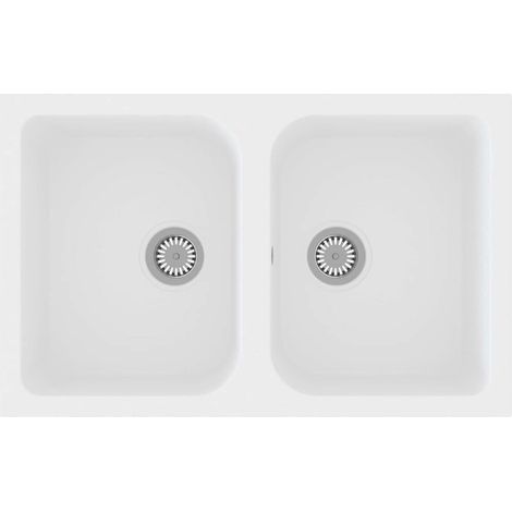 Maison Exclusive - Évier de cuisine Blanc 76 x 48 x 30 cm Quartz et résine (1/5)