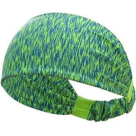 Sportliches Stirnband für Damen, ideal zum Laufen und für Yoga. Elastisches Baumwollgewebe, leicht, rutschfest und atmungsaktiv. 1 Stück, grün, WZ-1810R.