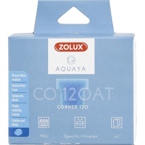 Filtre pour pompe corner 120, filtre CO 120 AT mousse bleue medium x1. pour aquarium. - zolux