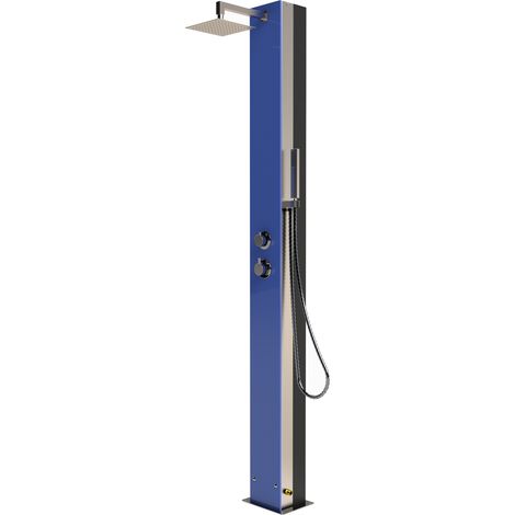 Eichenwald Modell 70 Solardusche Garten Glasdusche Curacao Blau