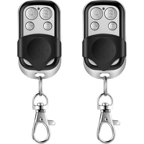 Telecommande Universelle Portail, 2 Pièces Bip Portail Universelle, Telecommande Portail Universelle, Compatible 433.92 MHz Rolling Code à 4 Boutons (1/4)