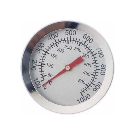 Analoges Thermometer zum Grillen/Fleischbraten, zur Messung der Temperatur im Garraum, zum Grillen/Räuchern, Edelstahl, Ofenthermometer (1/4)