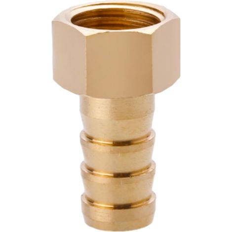 Raccord cannelé en laiton 1/2", filetage femelle, épisseur de métaux, barbillons, raccord tuyau, connecteur adaptateur pour air, eau, huile (épaisseur 8 mm) Filetage Femelle G1/4 10MM (1/5)