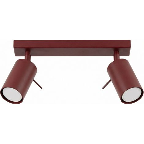 Deckenleuchten RING burgund 2xGU10 30cm Stahl Sollux (1/5)