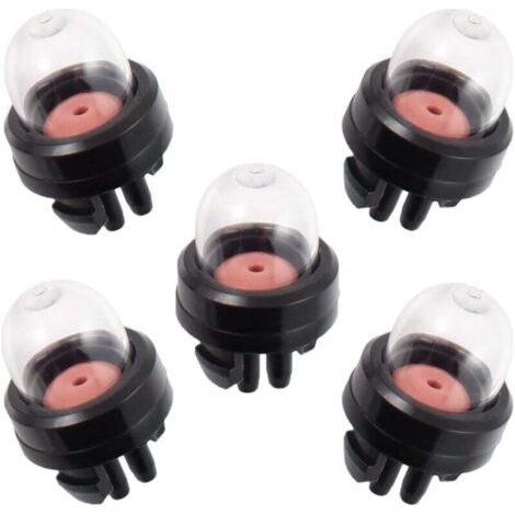 Pair Accessoires de tondeuse à gazon pour tronçonneuse, accessoires de machines de jardin, graisseur, carburateur, bulle d'huile, 5 pièces (1/4)
