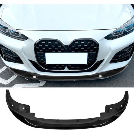 3-teiliger Frontstoßstangendiffusor mit Spoiler für BMW 4er G22 G23 G26 M Sport 2020-2023, glänzend schwarz (übergroß). (1/5)