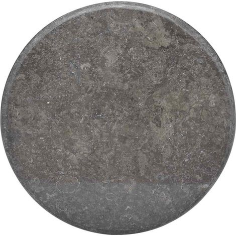 Tischplatte Schwarz Ø60x2,5 cm Marmor vidaXL