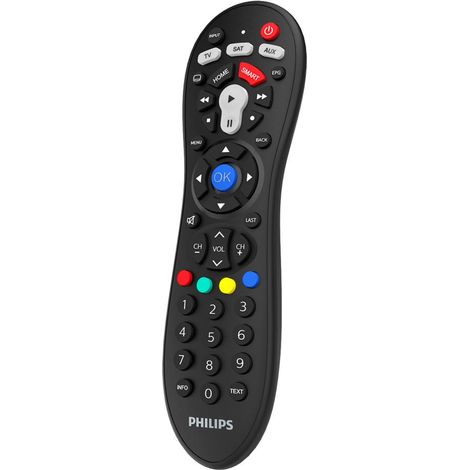 Télécommande universelle PHILIPS 3en1, noire
