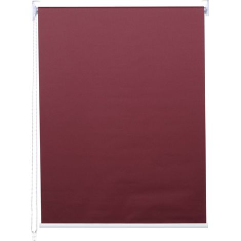 Rollo HHG-247, Fensterrollo Seitenzugrollo Jalousie, Sonnenschutz Verdunkelung blickdicht 40x160cm bordeaux