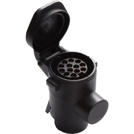 7 vers 13 Broches Adaptateur Remorque, 12V Prise Remorque Connecteur Standard Européenne, Selon ISO 1724 et ISO 11446 Prise Adaptateur Remorque, Prise Femelle 7 Broches vers Mâle 13 Broches (1/5)