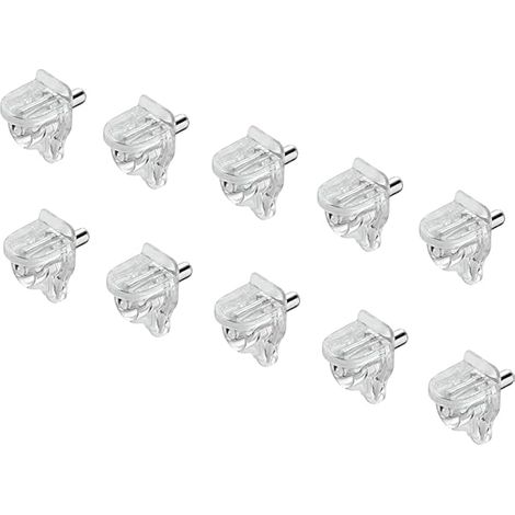Taquet d'étagère en verre plastique H10347 20 pcs. Taquet d'étagère à insérer dans le bois Support d'étagère largeur : 10,5 mm