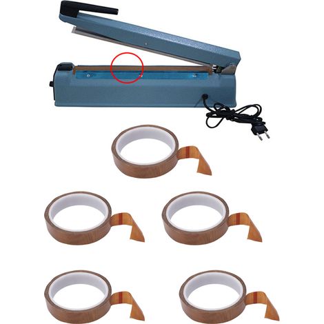 Vendu par lot de 5, ruban adhésif de 0,13 mm d'épaisseur, surface de 20 mm de large, longueur totale de 10 m. Ruban en téflon résistant aux hautes températures, antistatique, résistant à l'usure, isol (1/5)