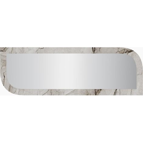 Espejo Grano, Forma Rectangular, Tipo de Pared, Estructura Transparente, 120x40h cm Gris Mármol