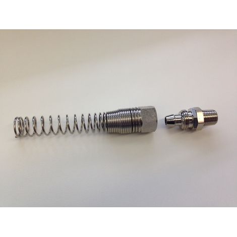 ELMAG Drehbarer Anschluß für PU-Schlauch AG 1/4 / S 6,5x10 mit Knickschutzfeder (1/2)