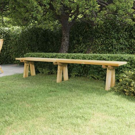 vidaXL Banco de jardín madera maciza de pino impregnada 220 cm (1/5)