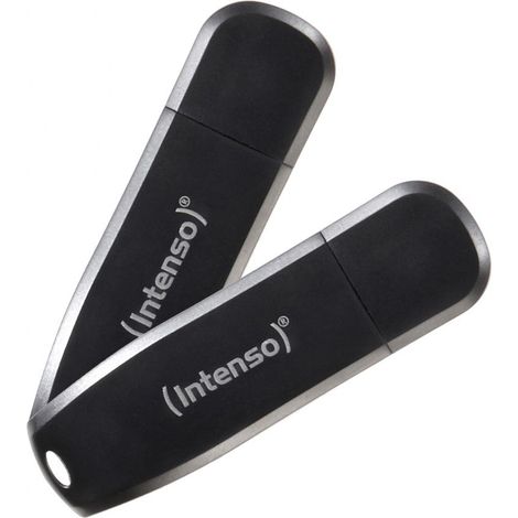 Memoria USB INTENSO 3533494 Negro 64 GB (2 Unidades)