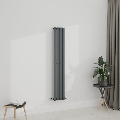 WarmeHaus Anthracite 1600x270mm Radiator Single Grey Flat Panel (1/5)