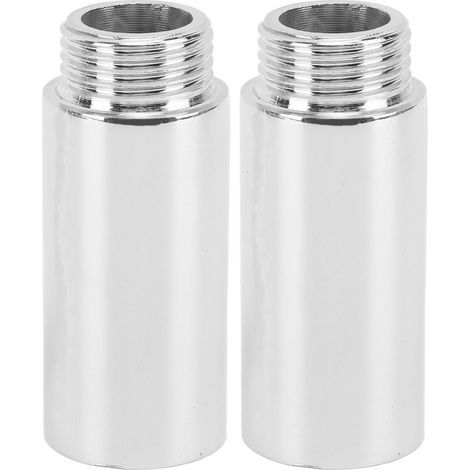 Extension de bras de douche en acier inoxydable, tuyau de tête chromé pour salle de bain, 5.1cm/2 pouces, 2 pièces (1/5)