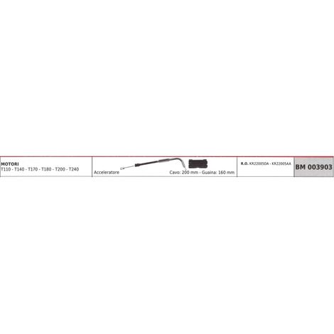 MITSUBISHI câble d'accélérateur MITSUBISHI débroussailleuse T110 T140 câble 200mm gaine 160mm