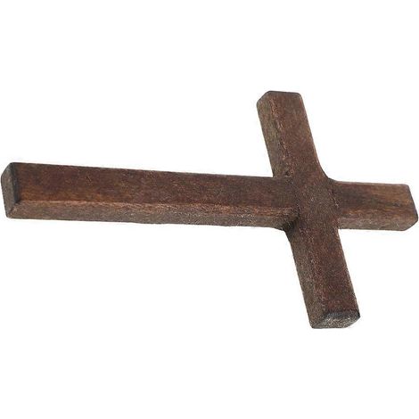 Ornement en bois en forme de croix, compatible avec les mini-croix artisanales et les accessoires pour maison de poupée. (1/5)
