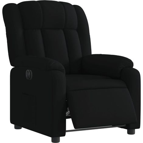 Sillón reclinable eléctrico de tela negro vidaXL